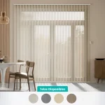 cortinas verticales sunscreen estilo lino